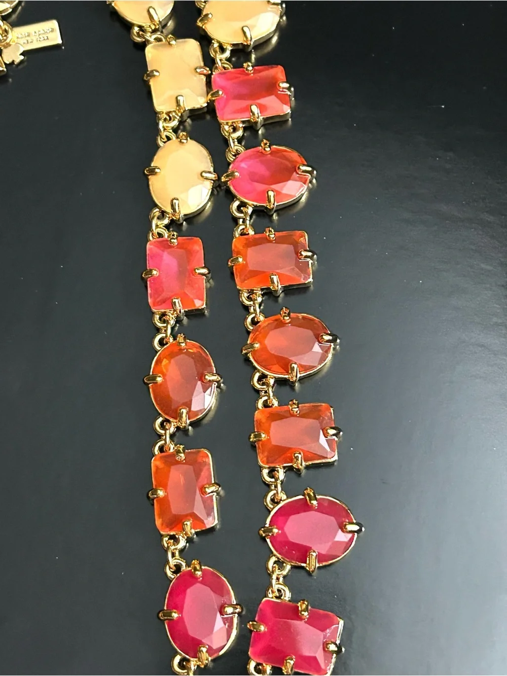 NWT Kate Spade COATED CONFETTI Statement/ Collar Necklace-Multi-color Gemstones